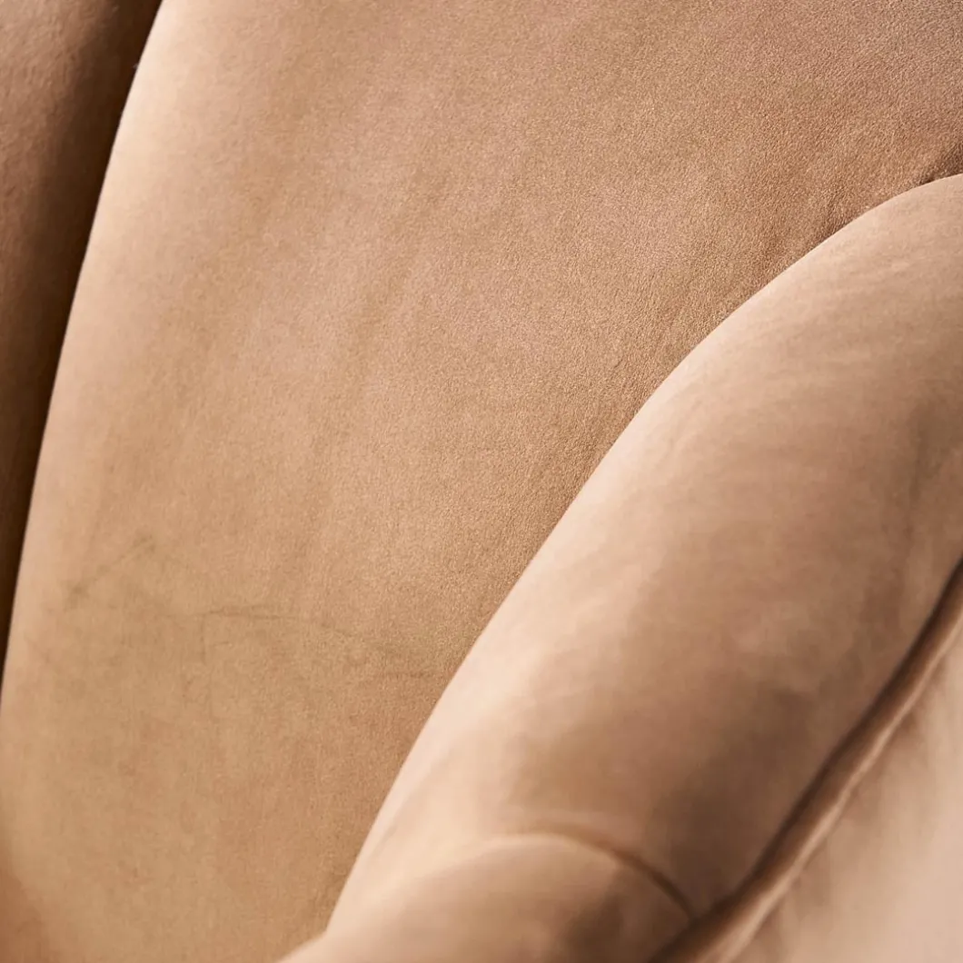 Rue Royale Armchair, velvet, caramel