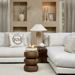 Stephen Center, bouclé, simply white