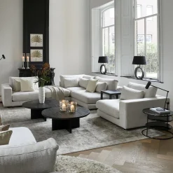 Stephen Center, rich tweed, antique white