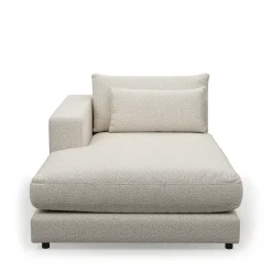 Stephen Chaise Longue Left, bouclé, simply white