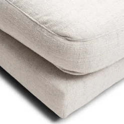 Stephen Chaise Longue Left, rich tweed, antique white