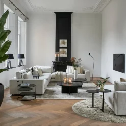 Stephen Chaise Longue Left, rich tweed, antique white