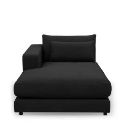 Stephen Chaise Longue Left, celtic weave, caviar