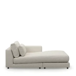 Stephen Chaise Longue Right, bouclé, simply white