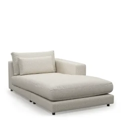 Stephen Chaise Longue Right, bouclé, simply white