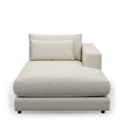Stephen Chaise Longue Right, bouclé, simply white