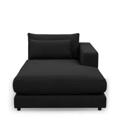 Stephen Chaise Longue Right, celtic weave, caviar