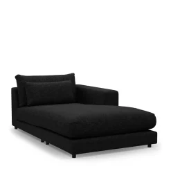 Stephen Chaise Longue Right, bouclé, black swan