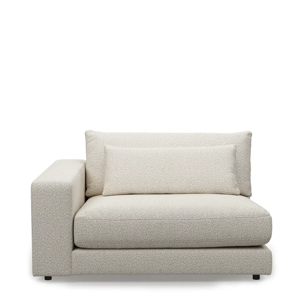 Stephen Corner Arm Left, bouclé, simply white