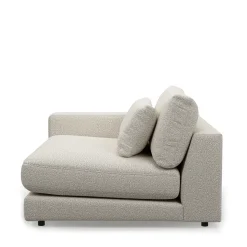 Stephen Corner Arm Left, bouclé, simply white