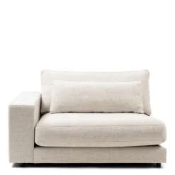 Stephen Corner Arm Left, rich tweed, antique white