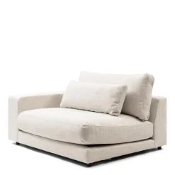 Stephen Corner Arm Left, rich tweed, antique white