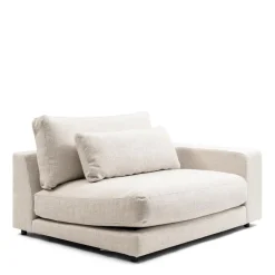 Stephen Corner Arm Right, rich tweed, antique white