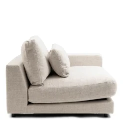 Stephen Corner Arm Right, rich tweed, antique white