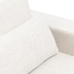 Stephen Corner Arm Right, rich tweed, antique white