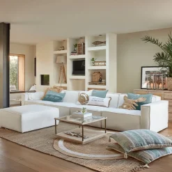 The Jagger Center 125cm, oxford weave, alaskan white