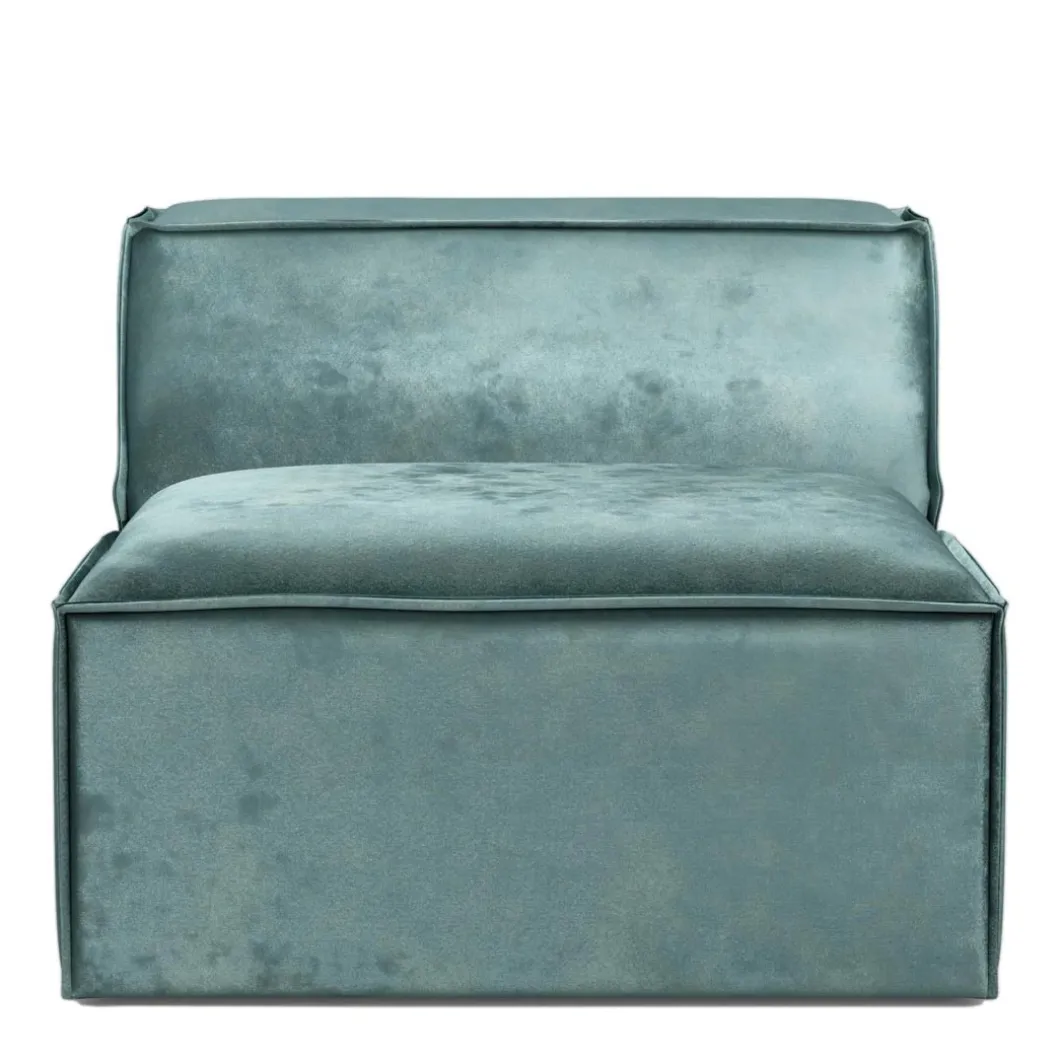 The Jagger Center 95cm, velvet, mineral blue