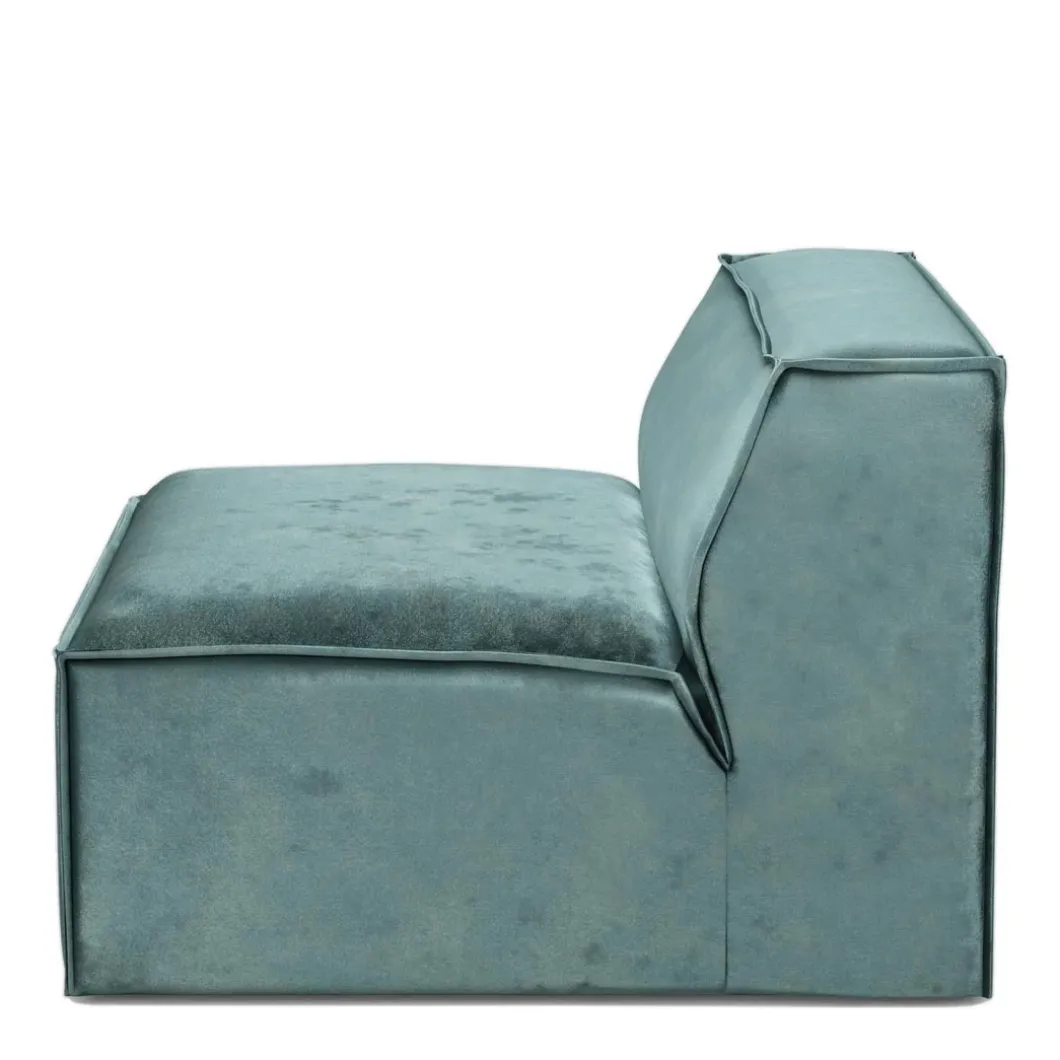 The Jagger Center 95cm, velvet, mineral blue