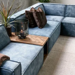 The Jagger Center 125cm, velvet, petrol