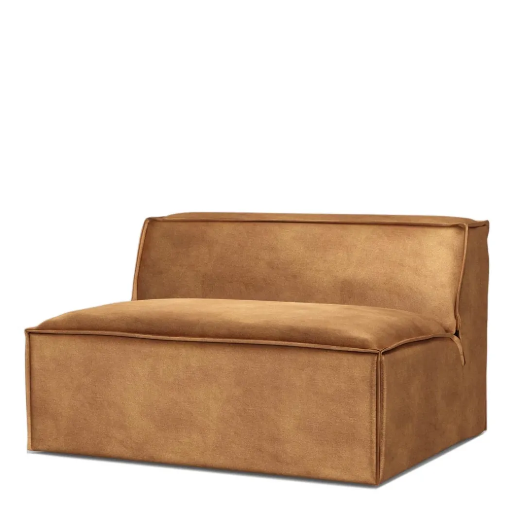 The Jagger Center 125cm, velvet, cognac