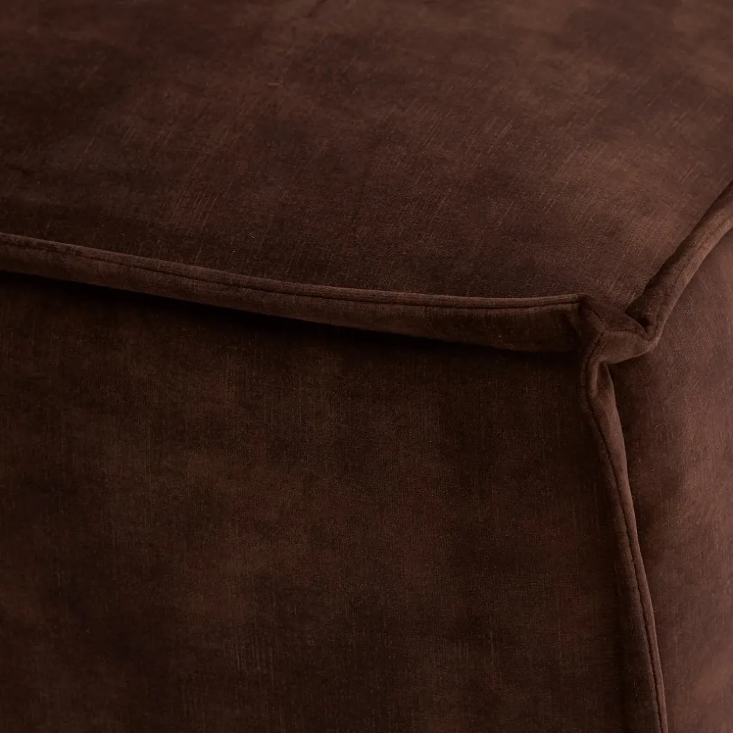 The Jagger Center 95cm, velvet, chocolate