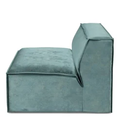 The Jagger Center 125cm, velvet, mineral blue