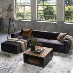 The Jagger Center 95cm, velvet, grimaldi grey