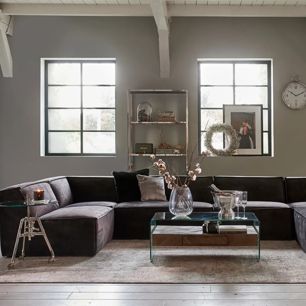 The Jagger Center 95cm, velvet, grimaldi grey