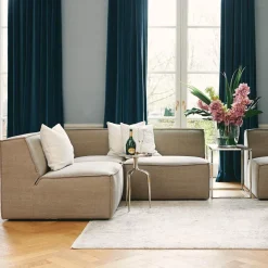 The Jagger Center 125cm, washed cotton, naturel