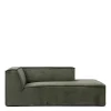 The Jagger Chaise Longue Right, english rib, moss green