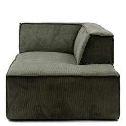 The Jagger Chaise Longue Right, english rib, moss green
