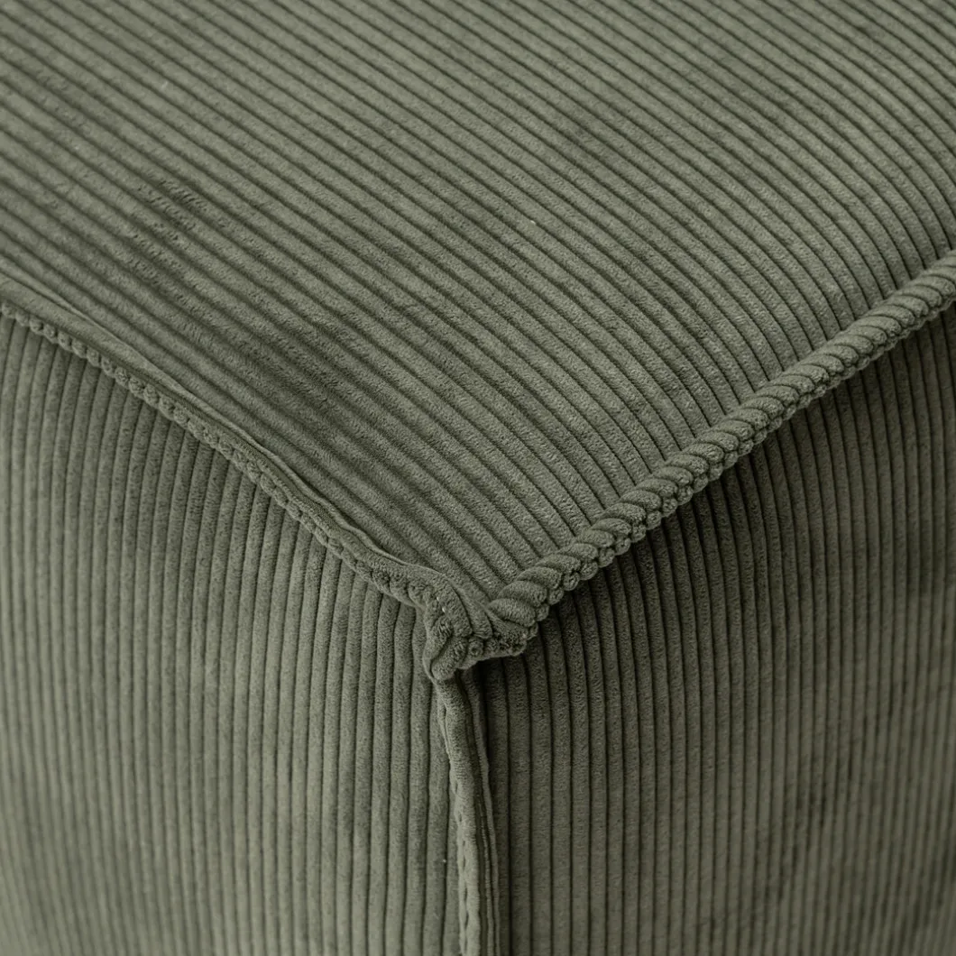 The Jagger Chaise Longue Right, english rib, moss green