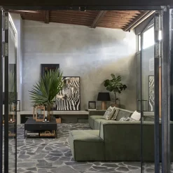 The Jagger Chaise Longue Right, english rib, moss green