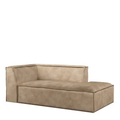The Jagger Chaise Longue Right, velvet, golden beige