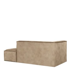 The Jagger Chaise Longue Right, velvet, golden beige