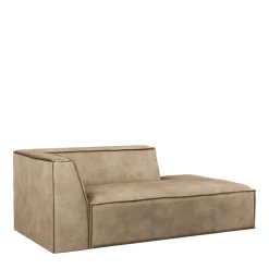 The Jagger Chaise Longue Right, velvet, golden beige