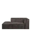 The Jagger Chaise Longue Left, velvet, grimaldi grey