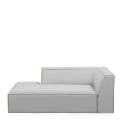 The Jagger Chaise Longue Left, washed cotton, ash grey