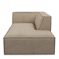 The Jagger Chaise Longue Right, washed cotton, natural