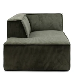 The Jagger Chaise Longue Left, english rib, moss green
