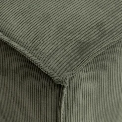 The Jagger Chaise Longue Left, english rib, moss green