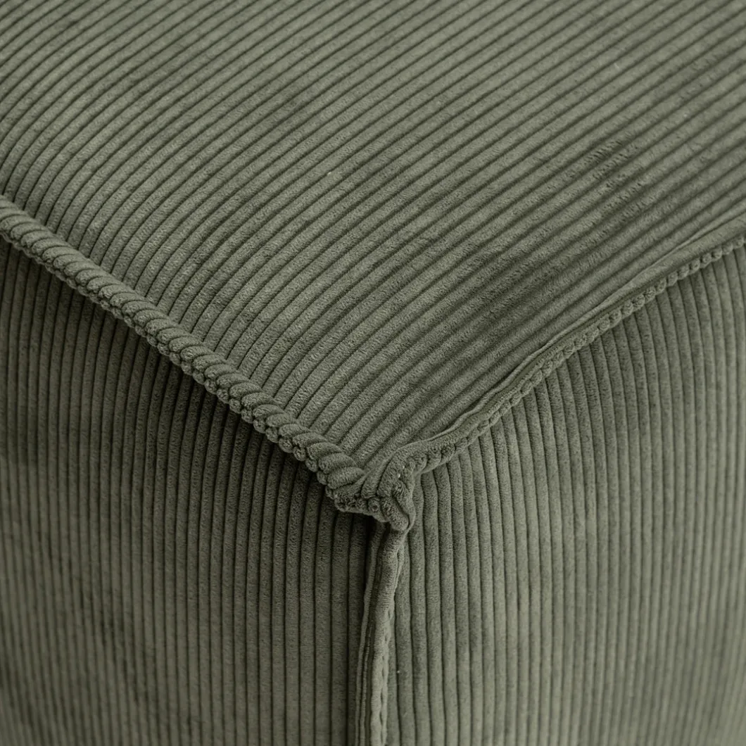 The Jagger Chaise Longue Left, english rib, moss green