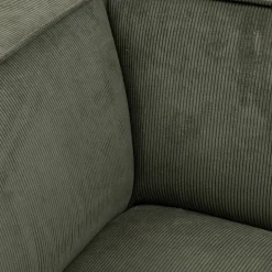 The Jagger Chaise Longue Left, english rib, moss green