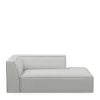 The Jagger Chaise Longue Right, washed cotton, ash grey