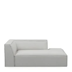 The Jagger Chaise Longue Right, washed cotton, ash grey
