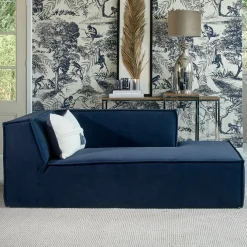 The Jagger Chaise Longue Left, celtic weave, caviar