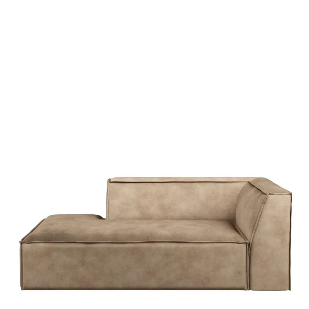 The Jagger Chaise Longue Left, velvet, golden beige