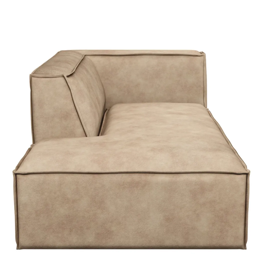 The Jagger Chaise Longue Left, velvet, golden beige