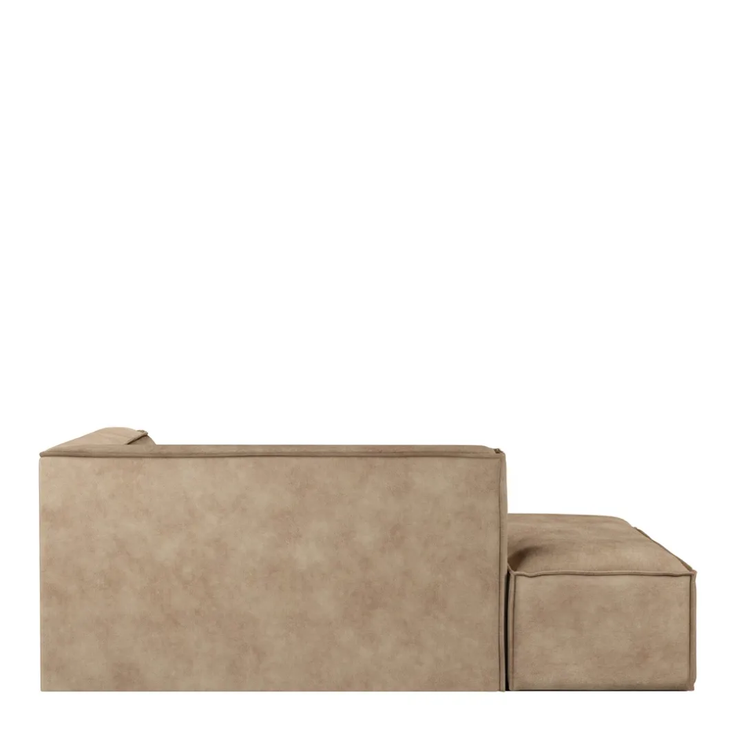 The Jagger Chaise Longue Left, velvet, golden beige