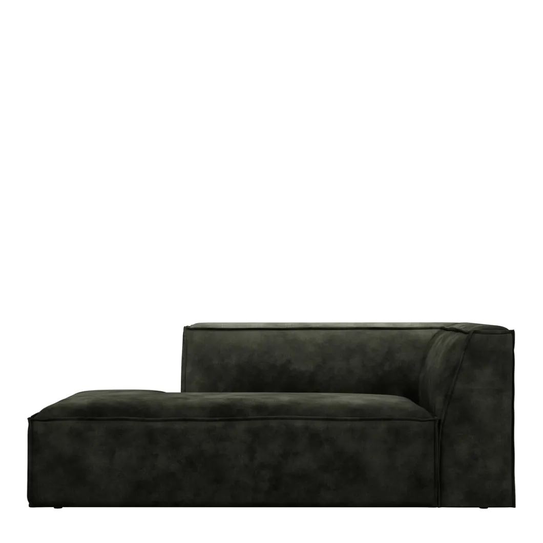 The Jagger Chaise Longue Left, velvet, ivy